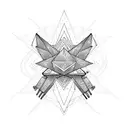 run and trail  tattoo design idea