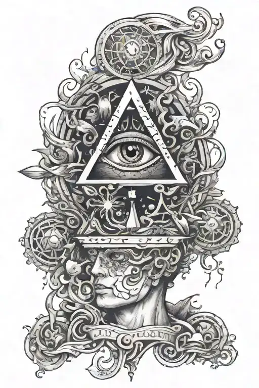 conspiracy consciousness spiritually tattoo design idea