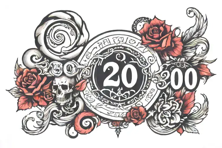 2000 written tattoo design idea