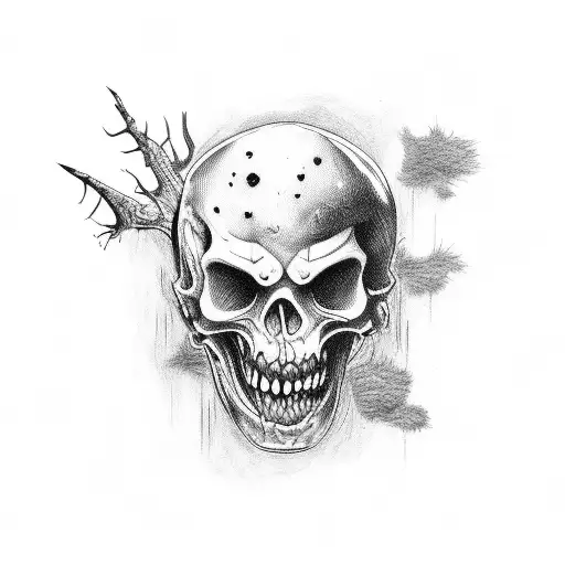 Atlanta horror movie scene tattoo design idea