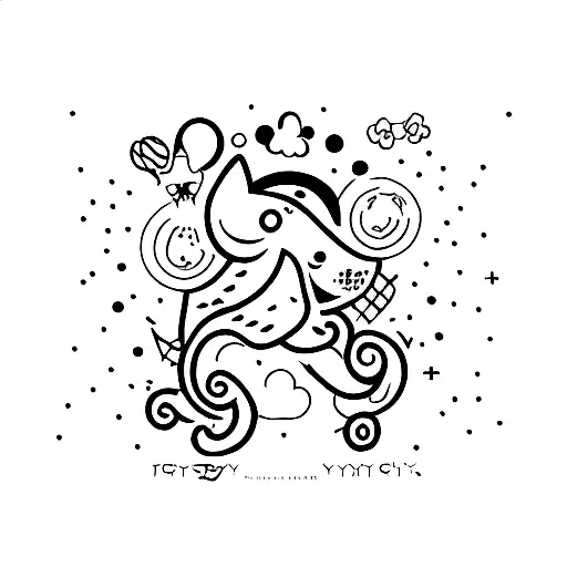 happy go lucky tattoo design idea