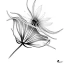 spider lily with Betta fish  tattoo design idea