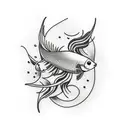  Betta fish  tattoo design idea