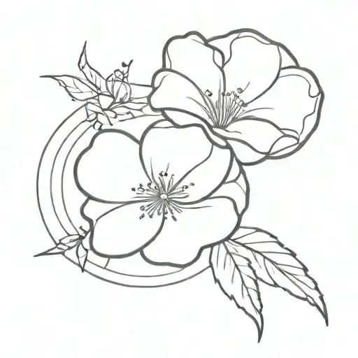 five more minutes as a quote a  flower  tattoo design idea