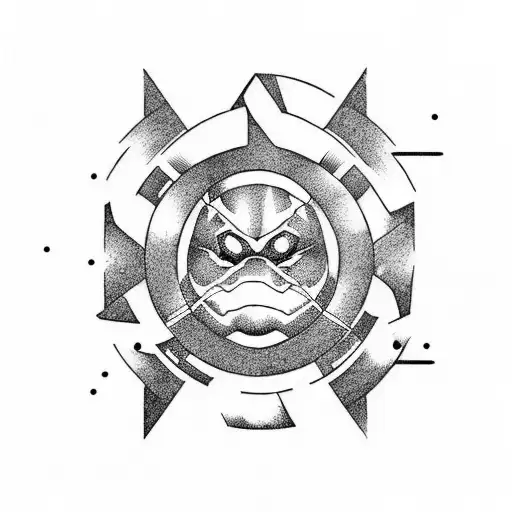 ninja turtles in space  tattoo design idea