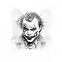 heath ledger joker why so serious tattoo design idea