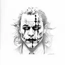 heath ledger joker why so serious tattoo design idea