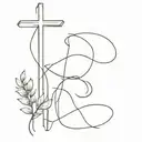 "surrender" cross tattoo design idea