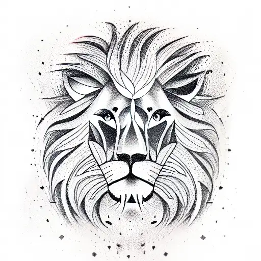 ArtStation  Sketch lion tattoo design