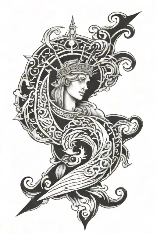 Christian half sleeve tattoo design idea
