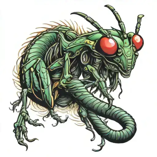 Brazilian Jiu Jitsu Black Belt Praying Mantis Phoenix Brooklyn Panama tattoo design idea