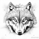 wolf moon hope tattoo design idea