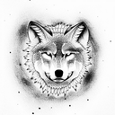 wolf moon hope tattoo design idea