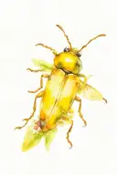 lightning bug with april and september flowers intertwined tattoo design idea