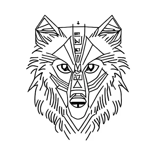 wolf lone power tattoo design idea