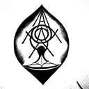 tarot card style tattoo with themes of philosophy, balance, knowledge, nature, and alchemy tattoo design idea