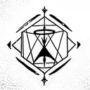 tarot card style tattoo with themes of philosophy, balance, knowledge, nature, and alchemy tattoo design idea
