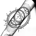 full sleeve with themes of philosophy, balance, knowledge, alchemy, and astronomy tattoo design idea