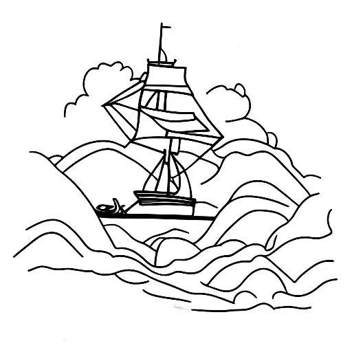sitting on dock tattoo design idea