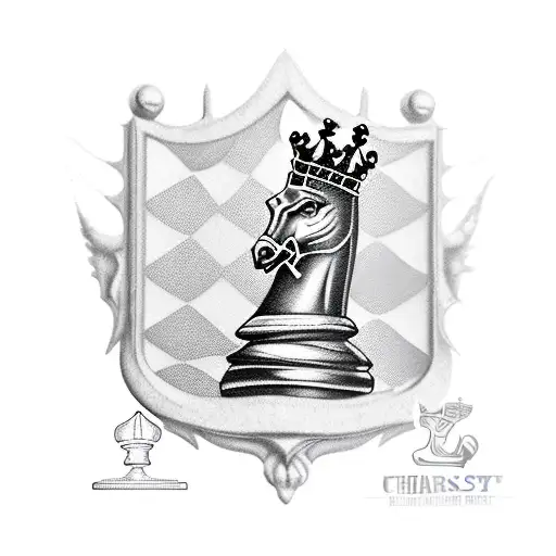 chess king piece tattoo design idea