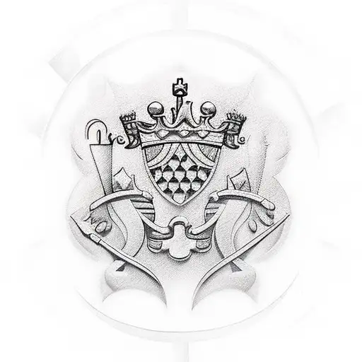 aesthetic realistic chess king piece tattoo design idea