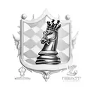chess king piece tattoo design idea