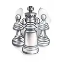 chess king piece tattoo design idea