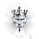 chess king piece tattoo design idea