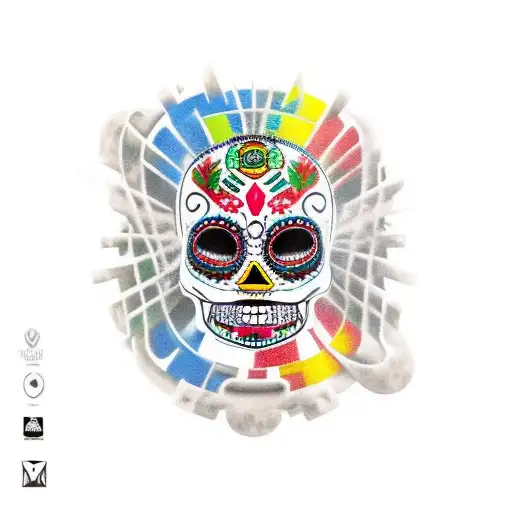 Aztec day of the dead luchador tattoo design idea