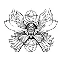 half angle wings half devil wings  tattoo design idea