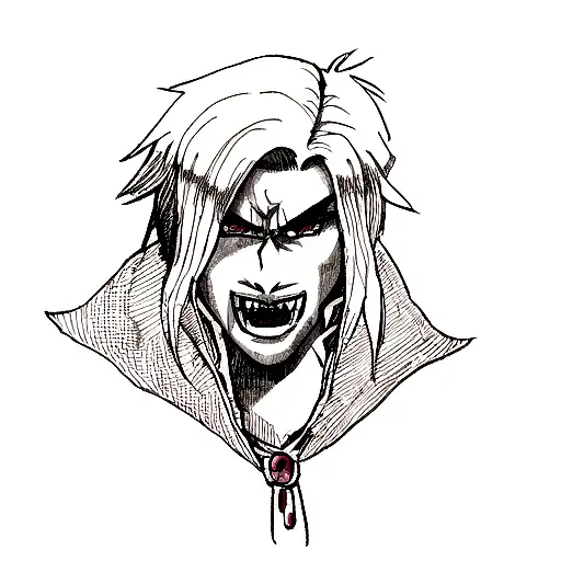 Dracula's castlevania in a new-school style tattoo design idea