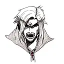 Dracula's castlevania in a new-school style tattoo design idea