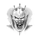 Dracula's castlevania in a new-school style tattoo design idea