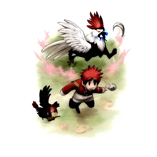rooster hero tattoo design idea