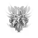 rooster pilot  tattoo design idea