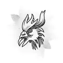 rooster pilot  tattoo design idea