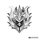 rooster super hero tattoo design idea