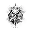 rooster super hero tattoo design idea