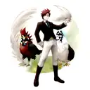 rooster hero tattoo design idea