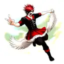 rooster hero tattoo design idea