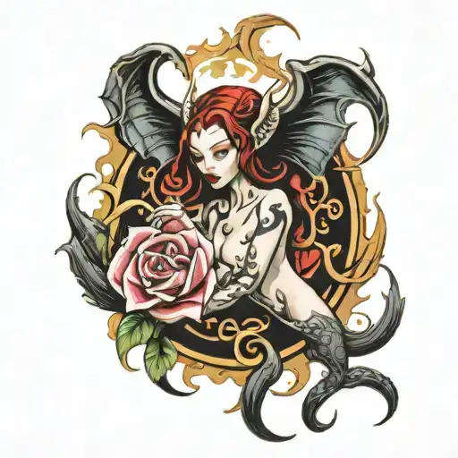 Succubus's womb tattoo tattoo design idea