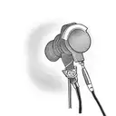 microphone, gun, money, drug tattoo design idea