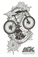 mtb bike tattoo design idea
