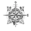 Jack sparrow's compass  tattoo design idea