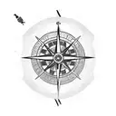Jack sparrow's compass  tattoo design idea