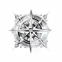 Jack sparrow's compass  tattoo design idea