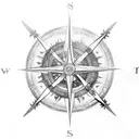 Jack sparrow's compass  tattoo design idea