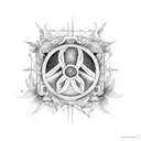 portal of peace tattoo design idea
