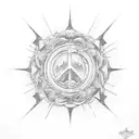 portal of peace tattoo design idea
