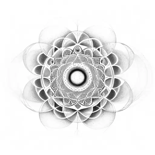 sacred geometry, tree of life, torus, flower of life, subflower full sleeve tattoo design idea